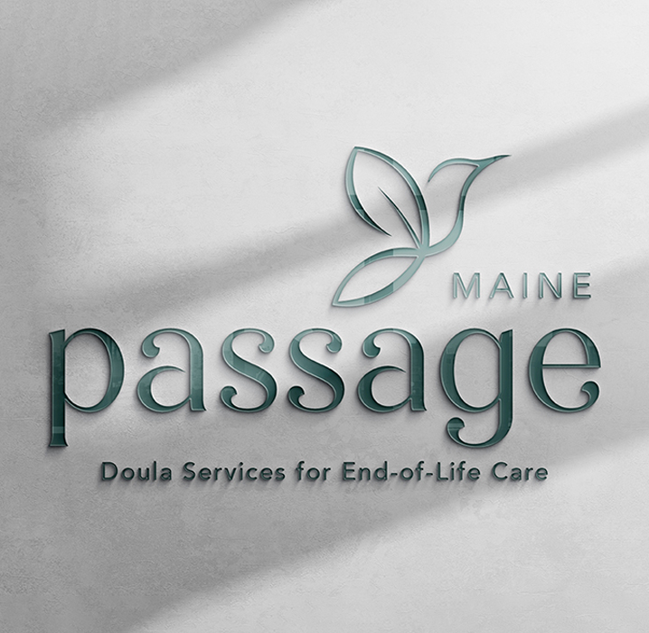 Passage Maine glass sign